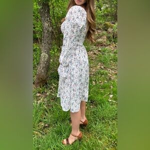 NEW Mikarose Blue Floral Ditsy Juliet Dress Marina Blue Easter